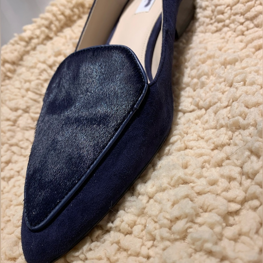 Navy Blue Cole Haan ‘Dellora’ Flats Pointed Toe - Picture 7 of 9
